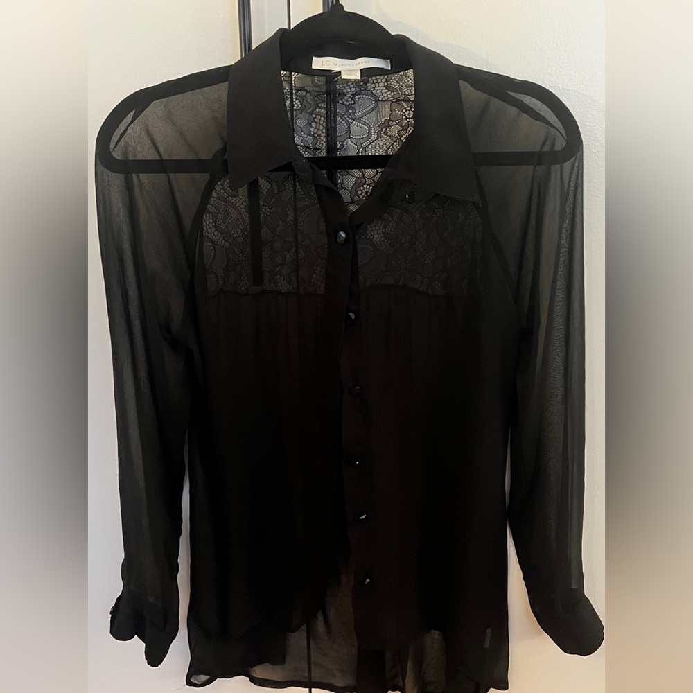 Lace Button Up